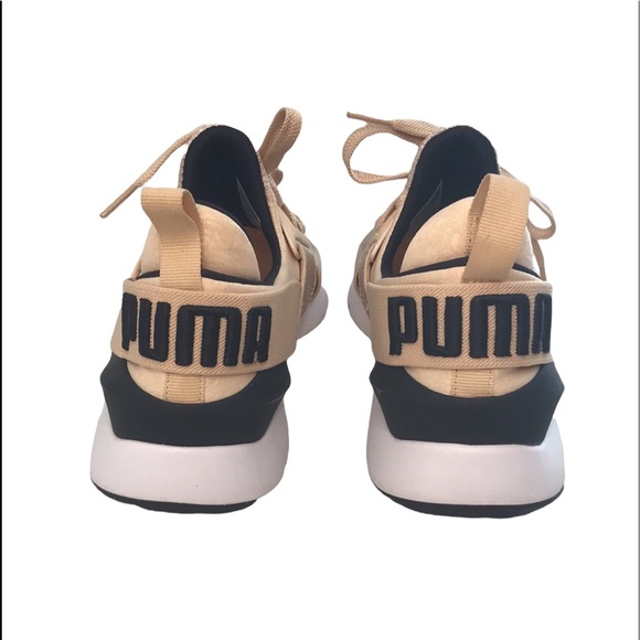 PUMA Muse Pink & Metallic Rose Gold Sneaker Running Shoes - Size 7.5 - Picture 5 of 12